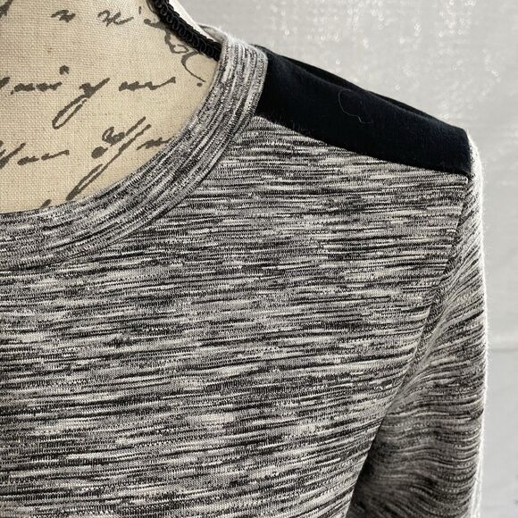 Athleta Dress Size Small Gray Black Color-block OMEGA Long Sleeve Bodycon Knit - Picture 5 of 10
